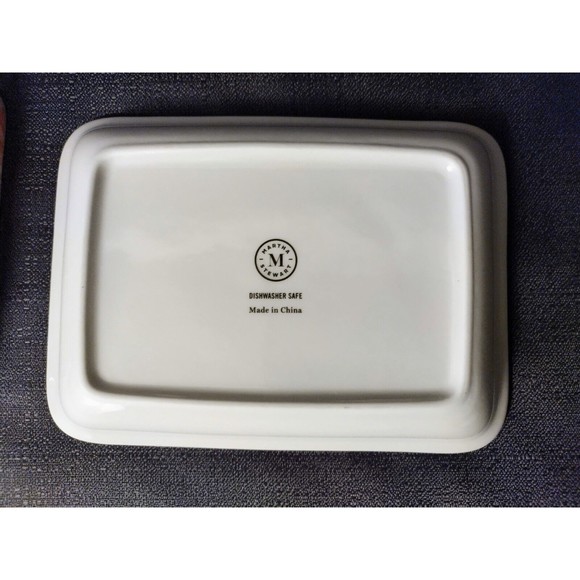 Martha Stewart Peony Elegant 7" Covered Butter Dish - Picture 9 of 13